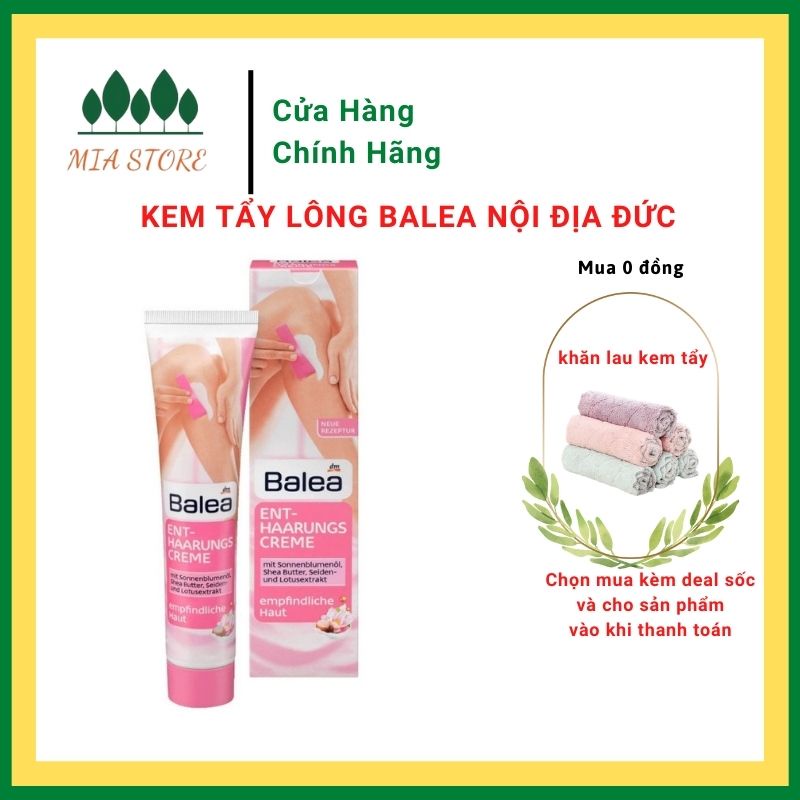 Kem tẩy Balea Đức Kem tẩy lông tay chân vùng nách và vùng kín an toàn dịu da không rát sau tẩy và wax lông và ức chế mọc