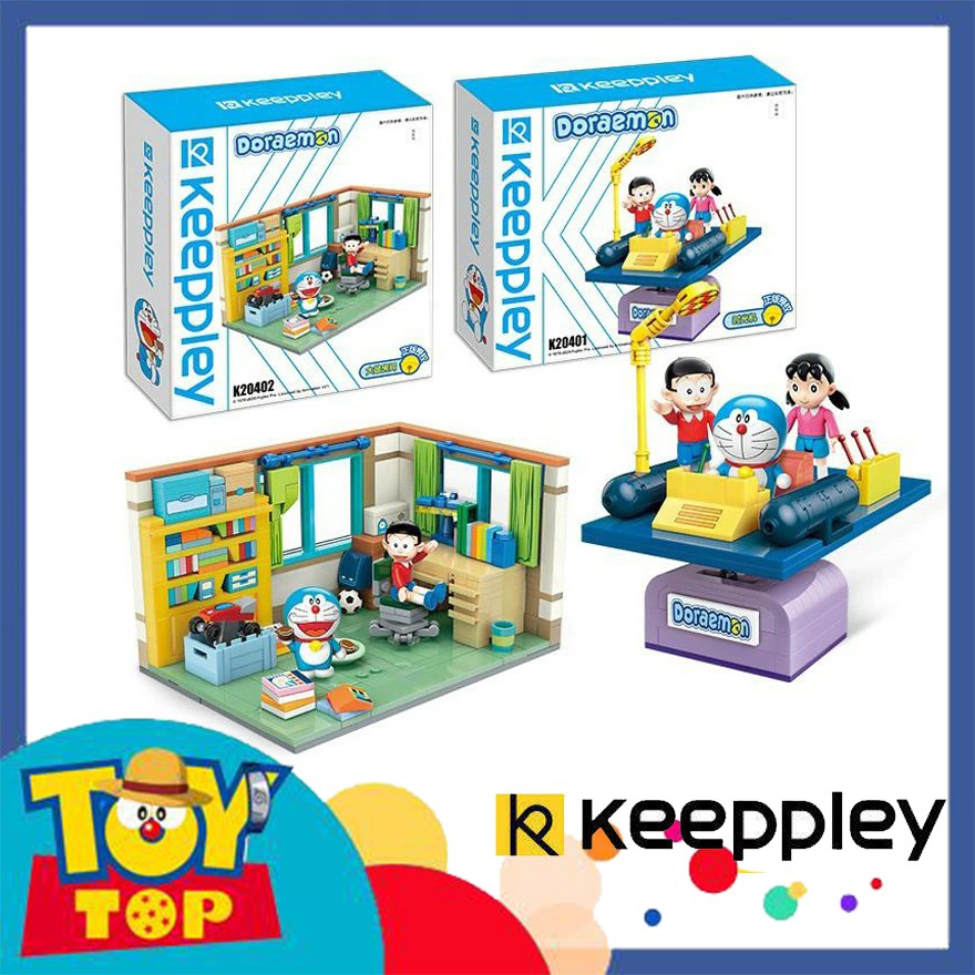 Đồ chơi mô hình Doremon lắp ráp Keeppley máy thời gian Doraemon K20401, căn phòng Doraemon Nobita K20402