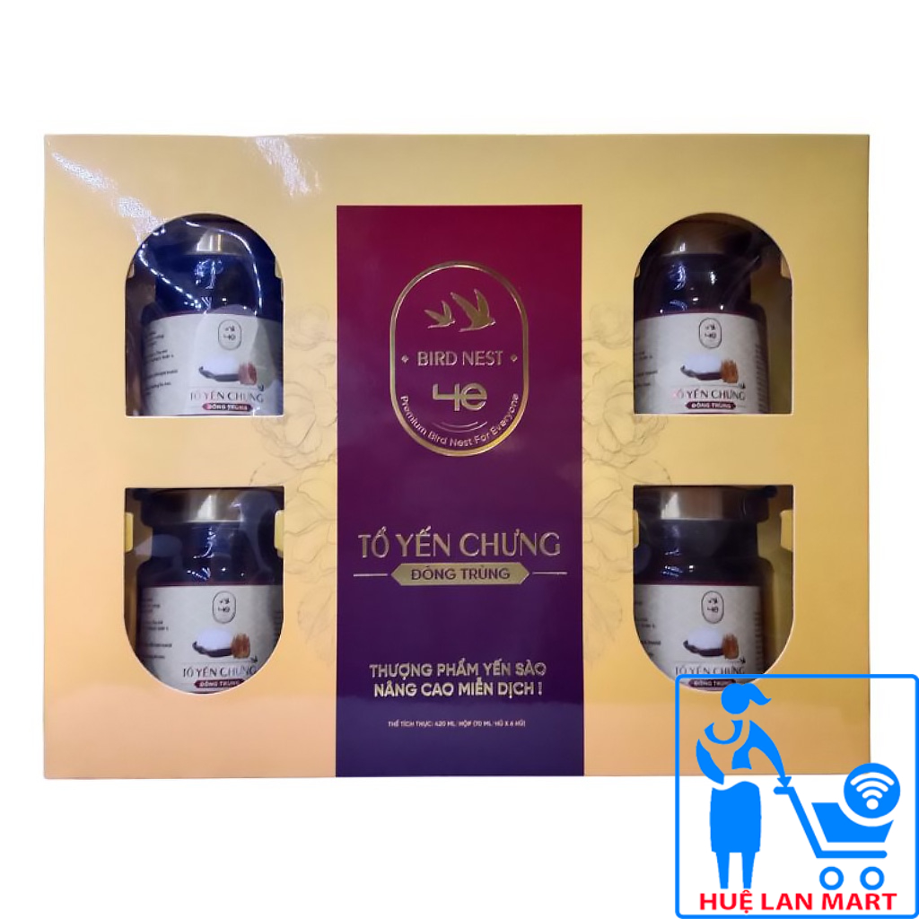 TỔ YẾN CHƯNG ĐÔNG TRÙNG BIRD NES 4E - THƯỢNG PHẨM YẾN SÀO-NÂNG CAO MIỄN DỊCH 420ML