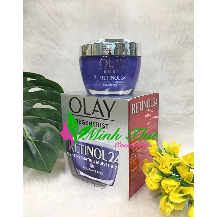 Kem Olay Regenerist Retinol 24 Night Hydrating Moisturizer 48g Mỹ - Dưỡng Da Chống Lão Hóa