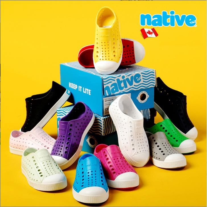 Giày Nhựa Native Trẻ Em G177 kiểu Basic  Native Chống Nước, Siêu Mềm, Thoáng Khí Cho Bé
