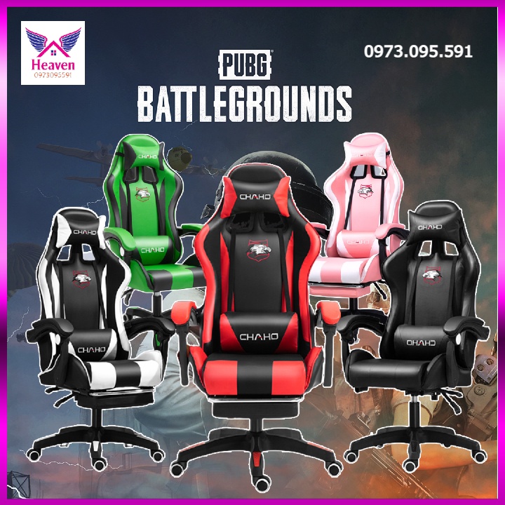 Ghế game gaming giá rẻ có gác chân, ghế streamer đa năng M072