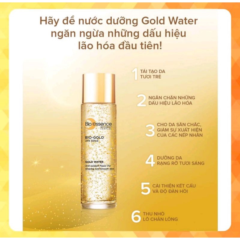 Nước dưỡng Bio essence bio-gold ngăn ngừa lão hóa 30ml