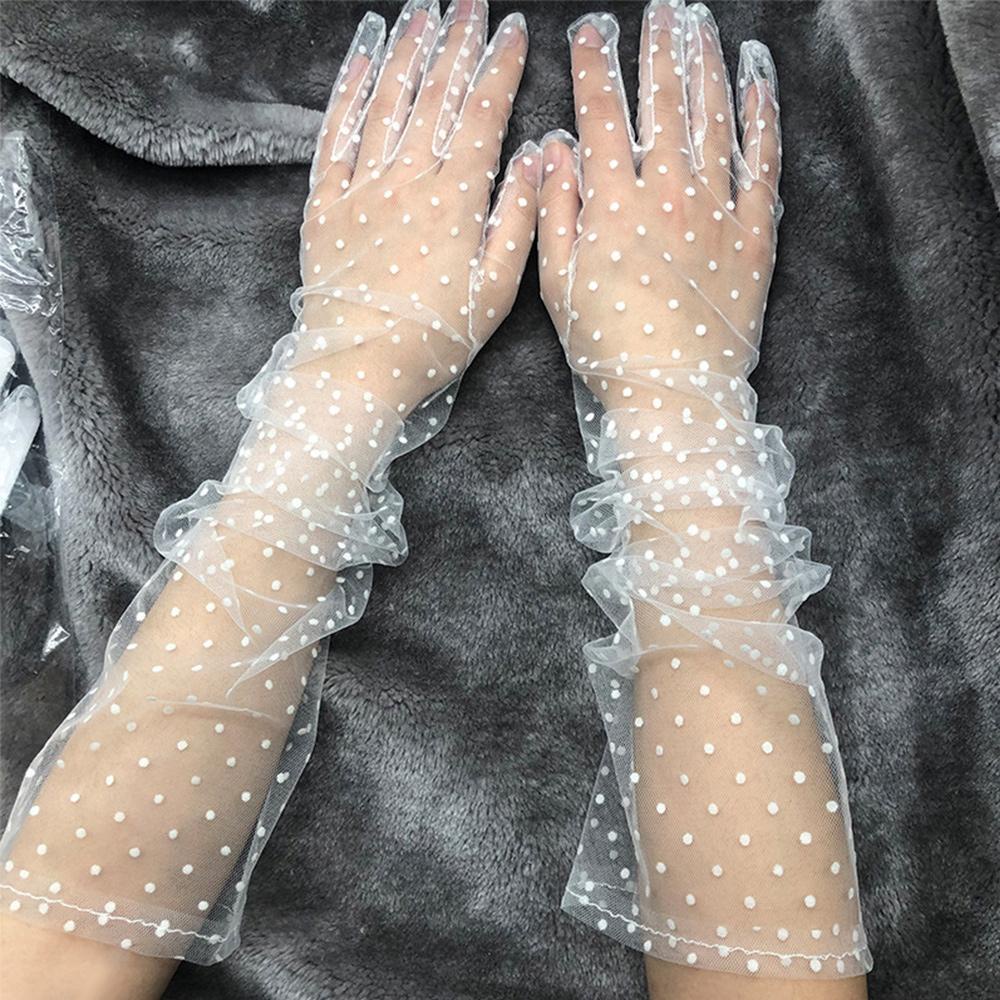Đôi Găng Tay Chống Nắng Vải Tuyn Ren Co Giãn Thời Trang Mùa Hè