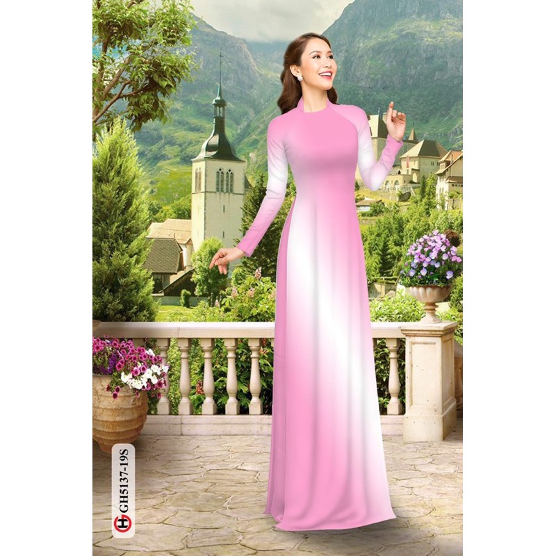 Vải áo dài màu ombre