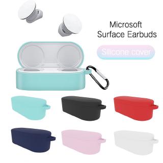 Vỏ silicon màu trơn chống bụi bảo vệ cho hộp tai nghe Microsoft Surface Earbuds