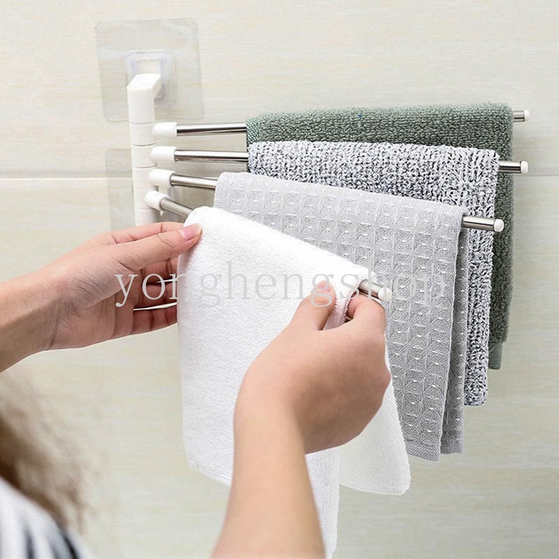 Giá Đỡ Treo Khăn Tắm Gắn Tường Bằng Thép Không Gỉ Xoay Được