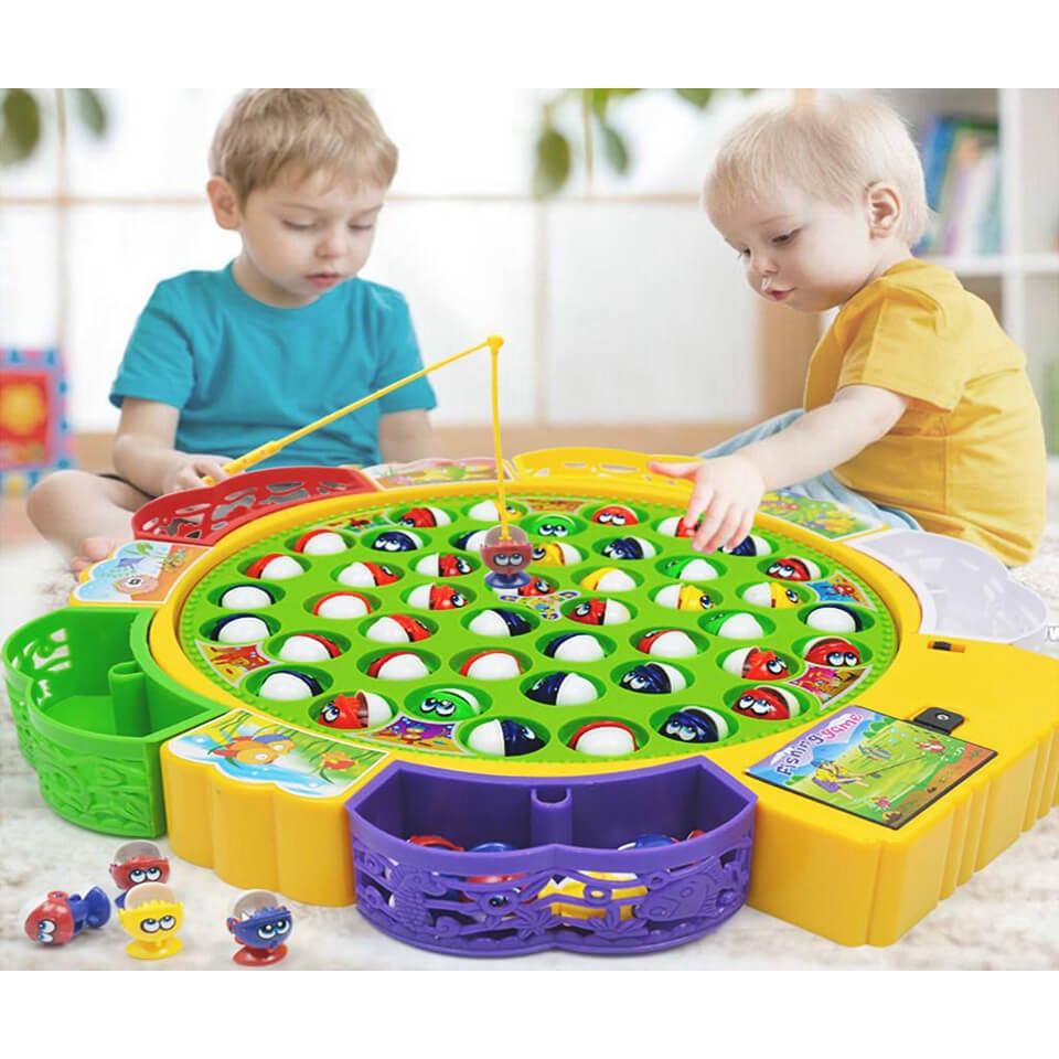 Đồ chơi câu cá cho bé    4 cần câu  + 45 con cá, phát nhạc, chất liệu nhựa ABS cao cấp không độc hại