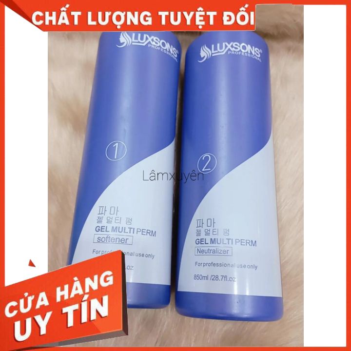 Uốn Lạnh LUXSONS 850ML*2 CHAI XANH sản phẩm uốn tạo kiểu tóc tự nhiên định hình nếp tóc ,bảo vệ tóc bền đẹp.