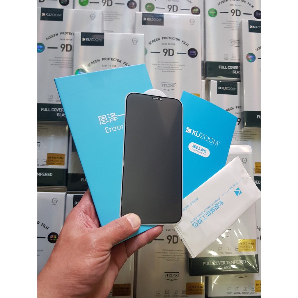 Kính cường lực 2In1 vừa chống NHÌN TRỘM chống VÂN TAY chính hãng KUZOOM