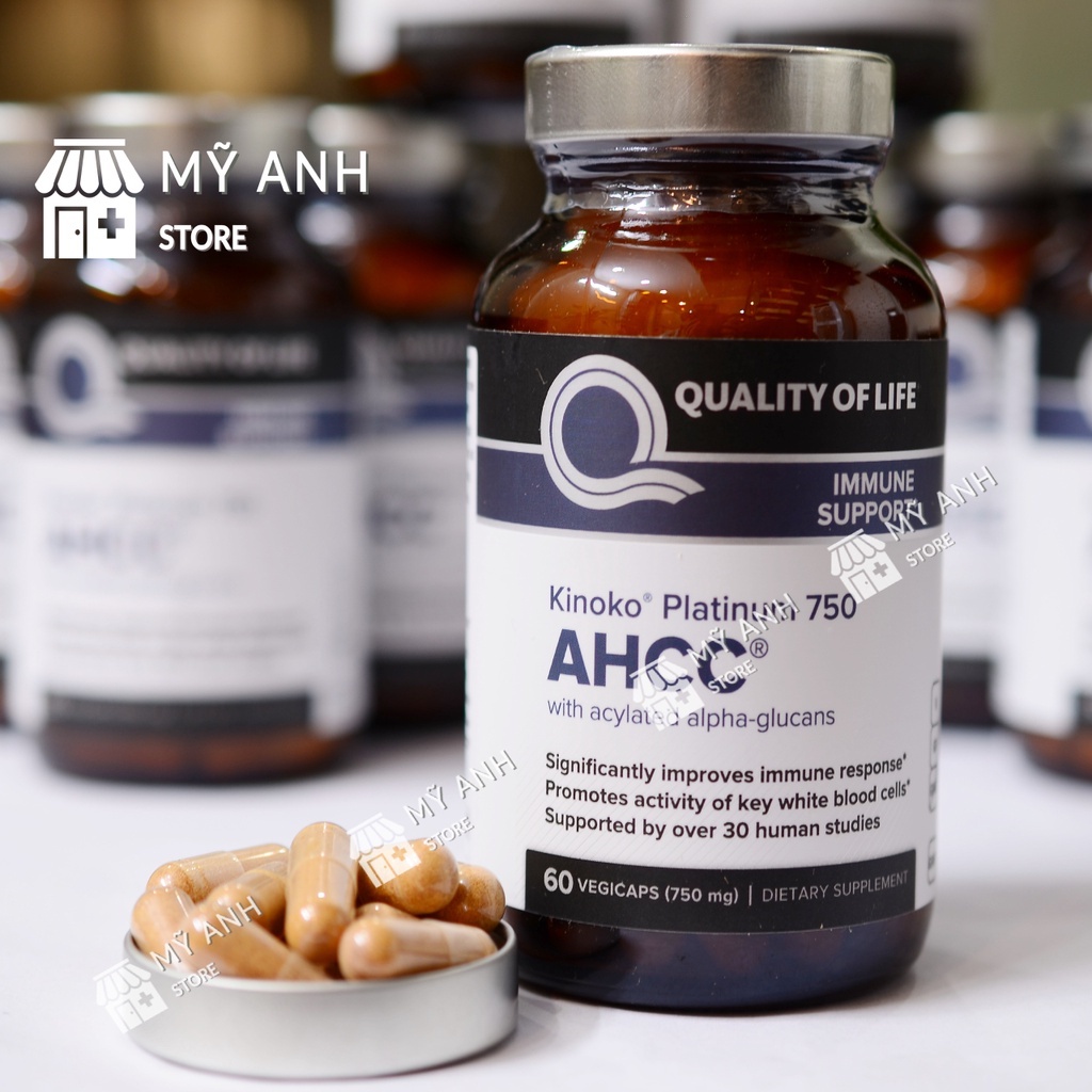 AHCC 750MG KINOKO MỸ  60V - Đào thảo HPV