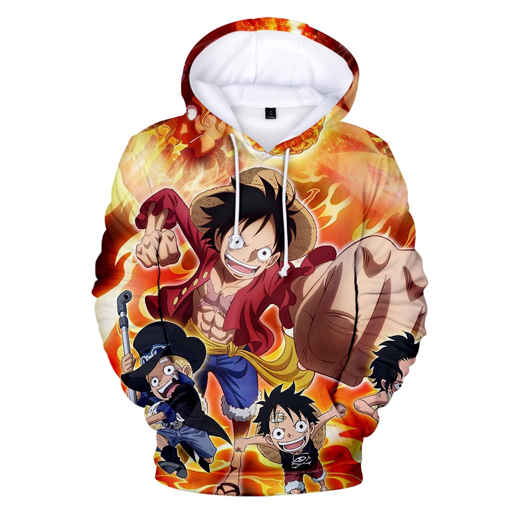 Áo Khoác Hoodie In Hoạt Hình ONE Piece Thời Trang Đường Phố Mùa Đông Cho Nam / Nữ