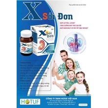 Viên uống x sỏi đơn giúp lợi tiểu, đào thải cặn sỏi,giảm nguy cơ sỏi tiết niệu, sỏi mật