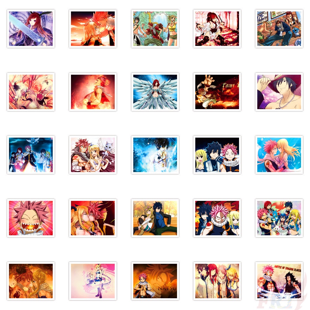 50 Miếng dán hoạt hình anime Fairy Tail 06 chống nước trang trí đa dụng