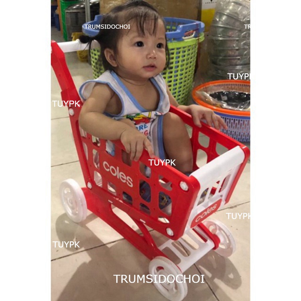 HÀNG ĐẸP- Đồ chơi Xe đẩy siêu thị  cho bé (Không kèm phụ kiện, rau củ)
