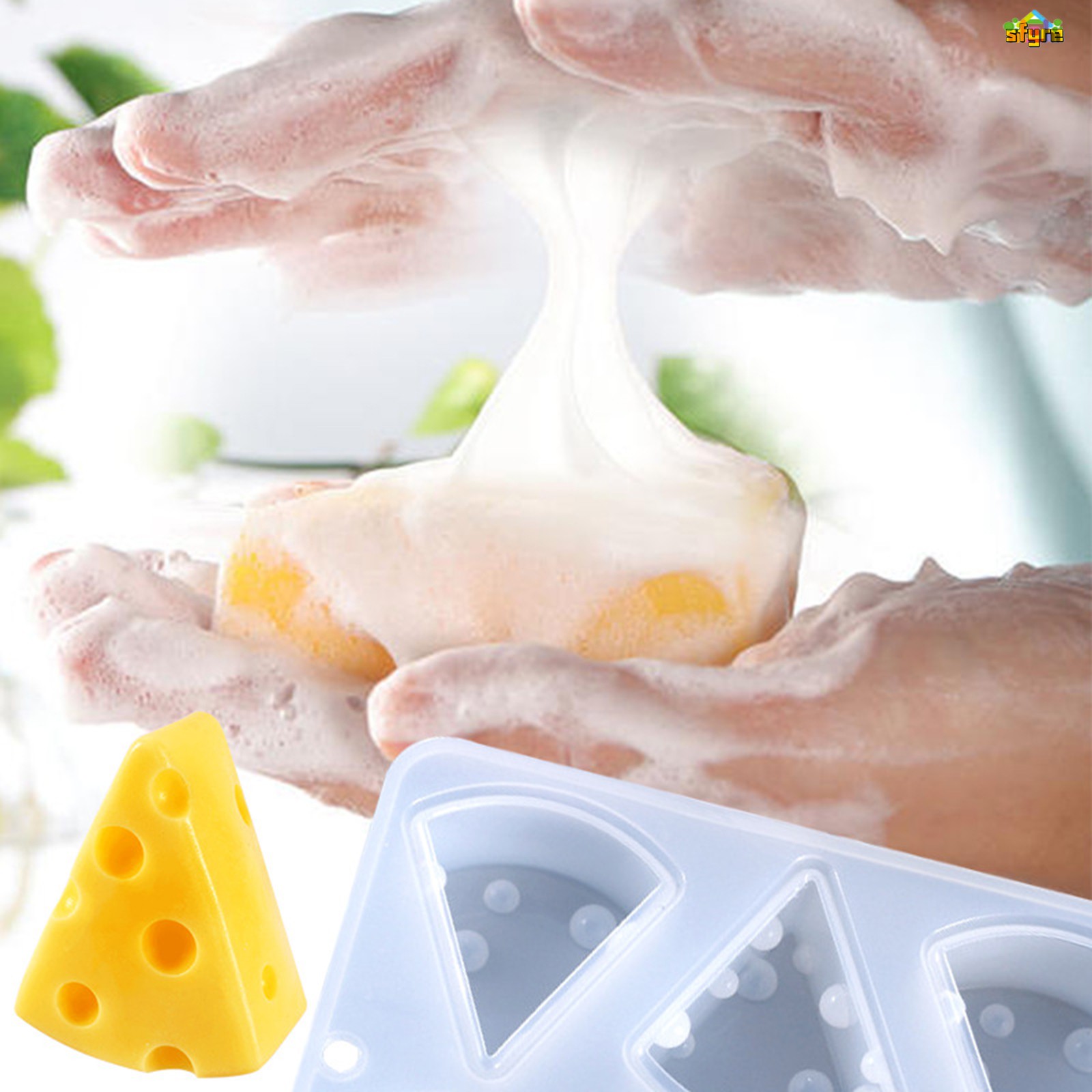 【COD】 Cheese Shape Silicone Mold 8 Grids Mousse Mold for Kitchen Baking 3D Cake Candy Cheese or Dessert