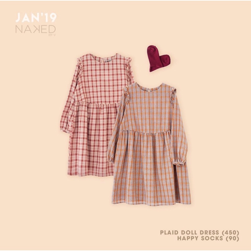 Pass Plaid doll dress