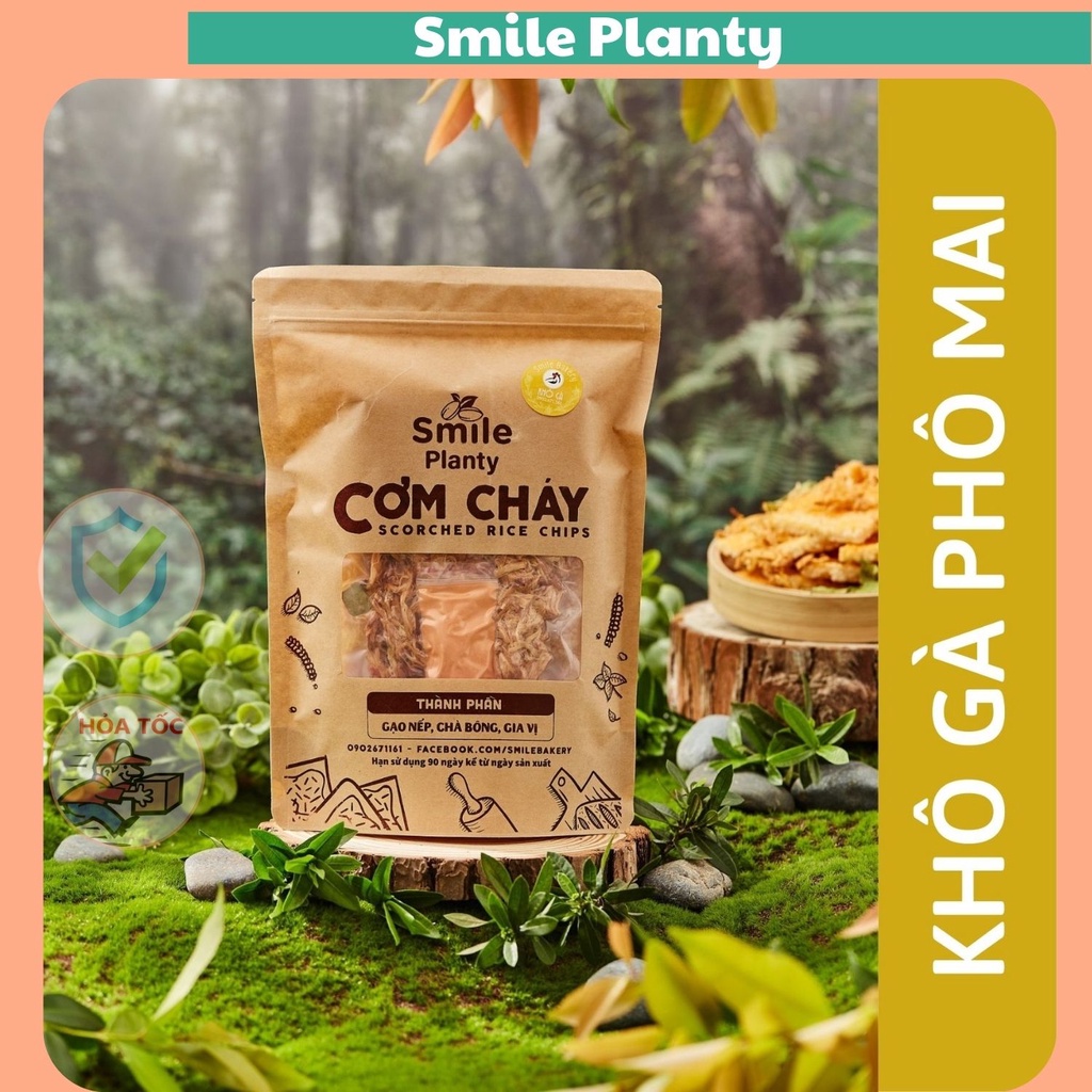 Cơm cháy khô gà phô mai lắc 250gr, cơm cháy vệ sinh nhà làm - SmilePlanty