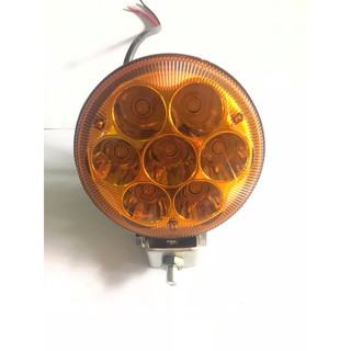 Đèn Gầm led bar ánh sáng vàng 7 mắt lõm tròn