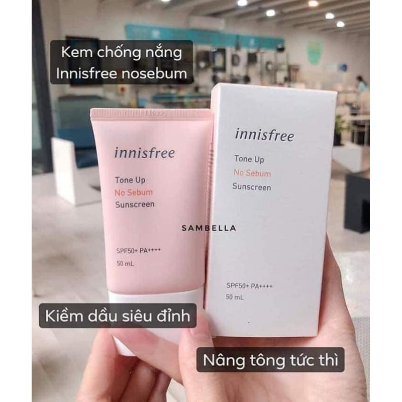 Kem Chống Nắng Kiềm Dầu & Nâng Tông Da Innisfree 50ml-Màu Hồng | BigBuy360 - bigbuy360.vn