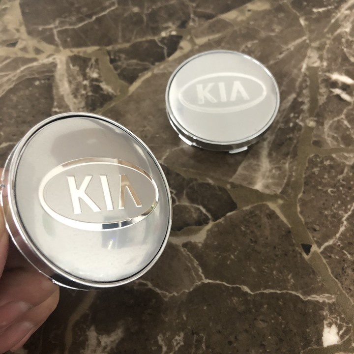 Sản Phẩm Logo chụp mâm, ốp lazang bánh xe ô tô Kia đường kính 60mm .
