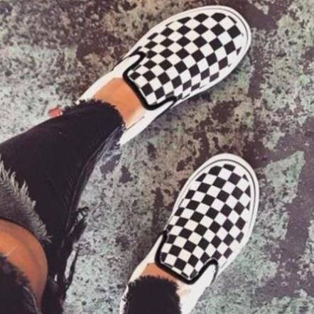 Giày Vans lười caro thể thao sneaker Hot trend nam nữ