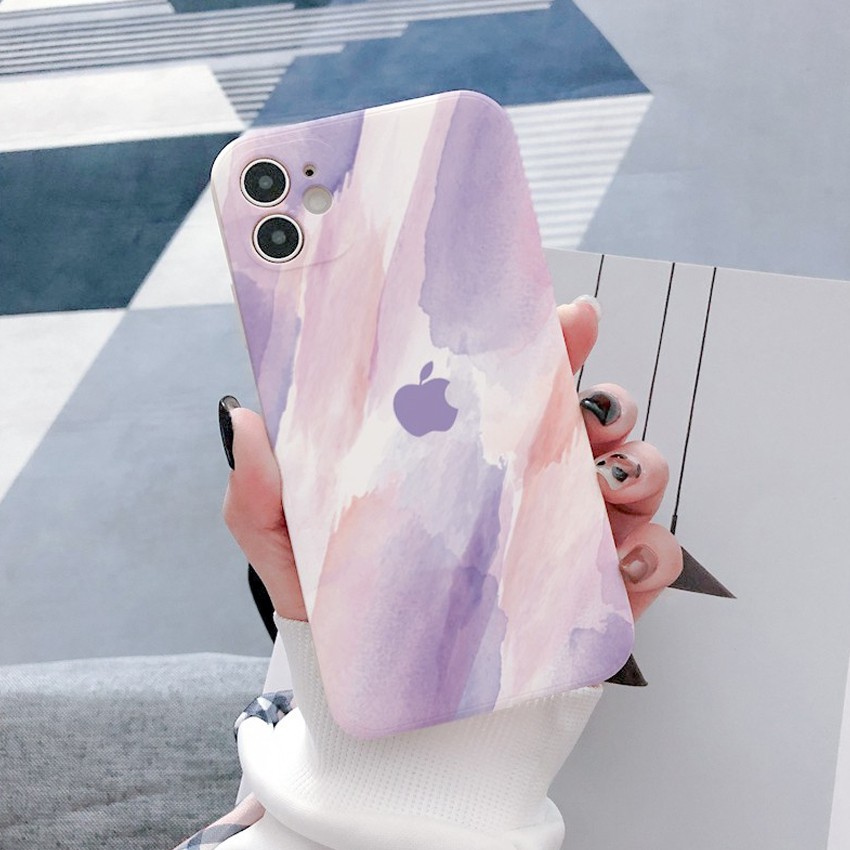 Ốp Lưng Iphone Cạnh Vuông Vân Đá Màu 6/6plus/6s/6splus/7/7plus/8/8plus/x/xr/xs/11/12/pro/max/plus/promax - DIY Shop