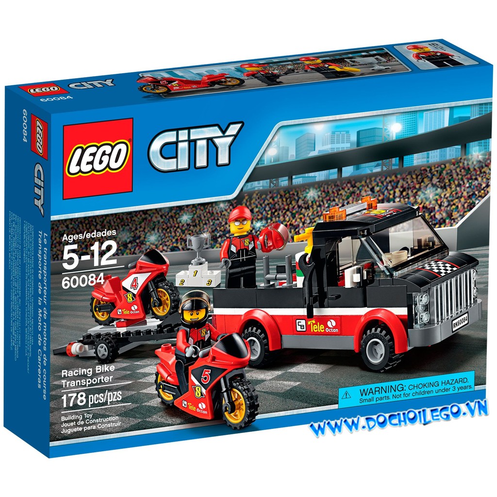 LEGO City 60084 Racing Bike Transporter - Xe chở xe đua