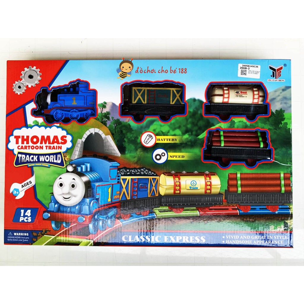 Đồ chơi xe lửa Thomas dùng pin cho bé (loại to)