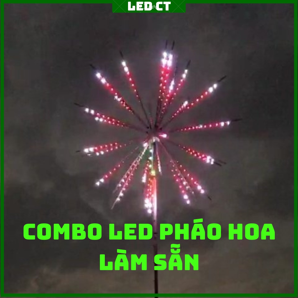 Led phao hoa 20 - 21 - 24 - 30 tia có âm thanh tiếng nổ