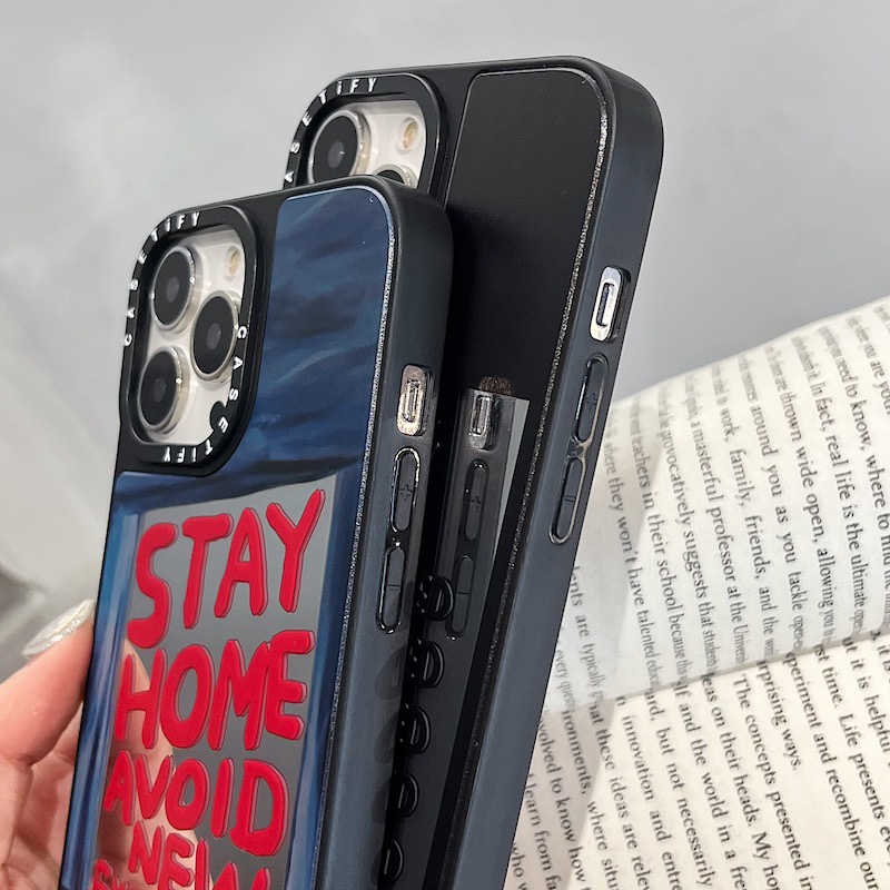 Casetify Ốp Điện Thoại Cứng Tráng Gương In Chữ Tiếng Anh Cho iPhone 15 14 13 12 11 Pro Max Plus