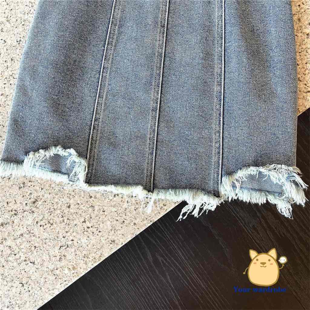 Đầm denim Ngắn Nhấn Eo Xẻ Tà Ôm Dáng Quyến Rũ Cho Nữ