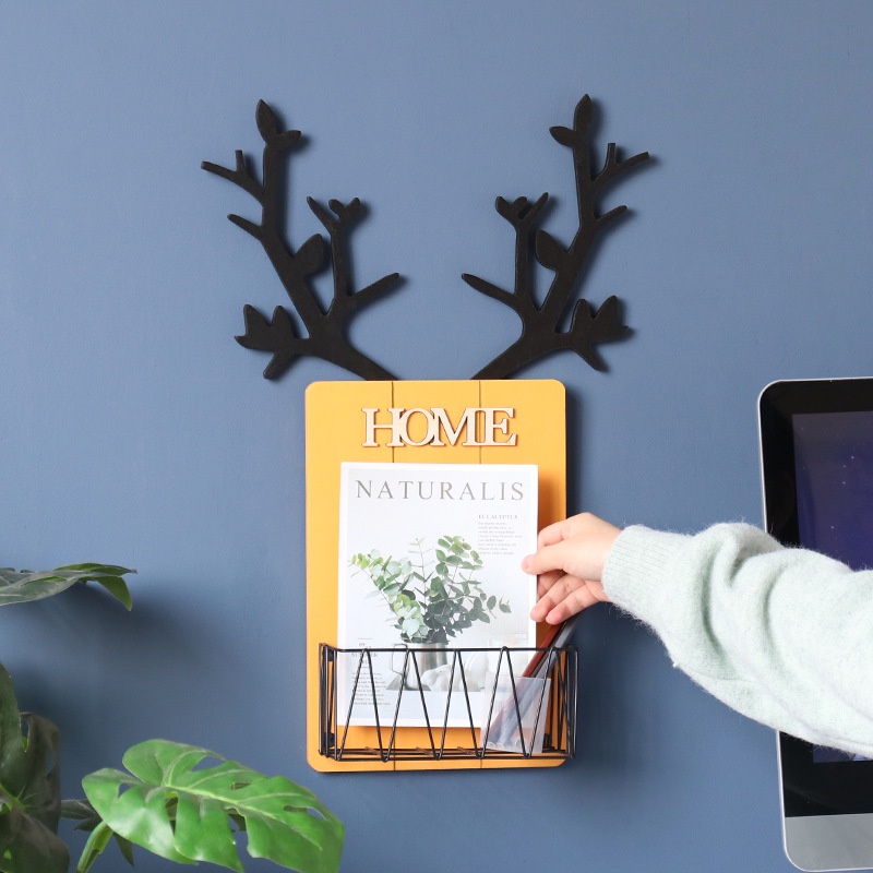 Kệ dán tường để đồ, Kệ Sắt Đáy Gỗ ,Trang Trí Nhà Cửa ,Decor Phòng, Giá Để Đồ Treo Tường Đa Năng Tặng kèm 4 Đinh