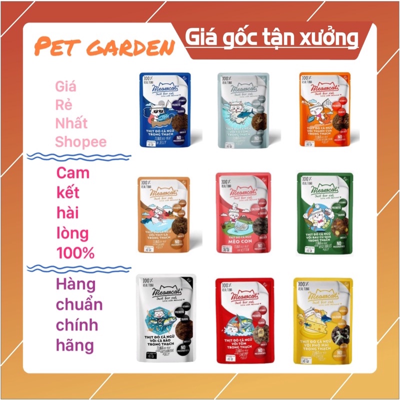 combo 10 gói pate meowcat mix vị