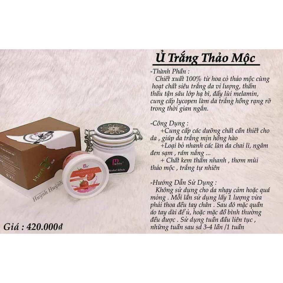 Kem ủ mộc body siêu trắng m'white