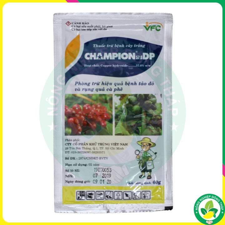 Thuốc trừ nấm bệnh CHAMPION 57.6DP gói 60g