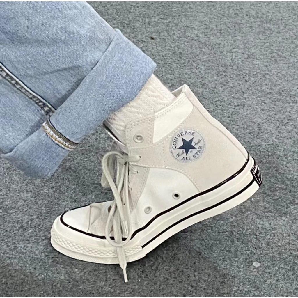 Giày Thể Thao Converse all Star Vải canvas Đế Cao Su Phối Màu Trắng Thời Trang Cho Nam Và Nữ 20