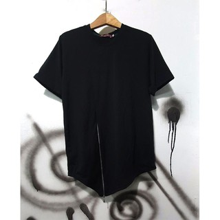 [màu đen] Áo thun Oversixe Longtee Zip dọc hông Unisex - Áo thun Overtee longtee Zip Ngầu Style