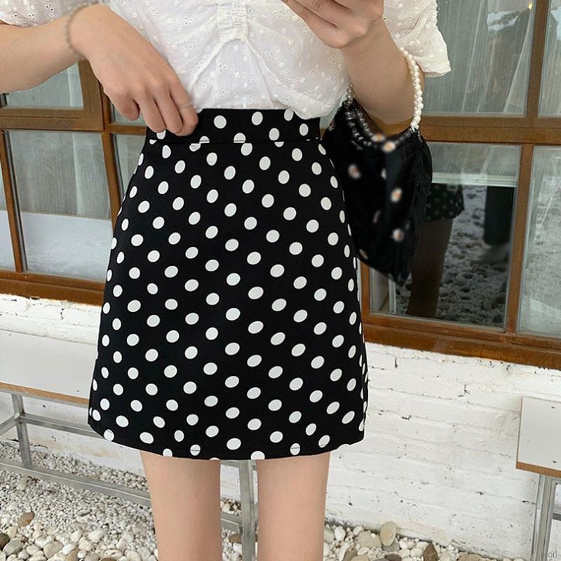 Women's Sexy Dot High Waist Slim Preppy Style A Line Skirt | BigBuy360 - bigbuy360.vn