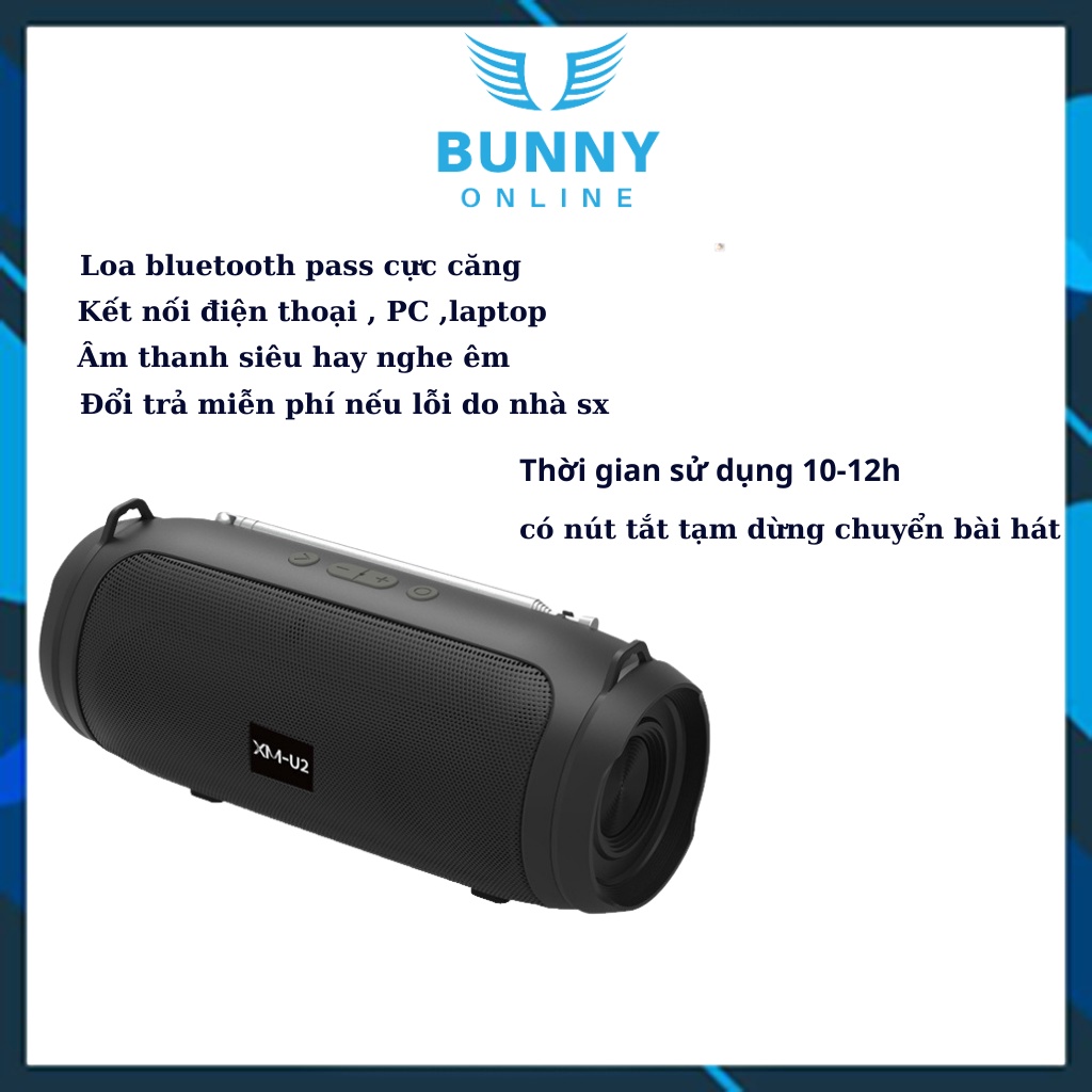 Loa bluetooth mini 5.0 chính hãng âm thanh chất lượng có hỗ trợ thẻ cắm USB