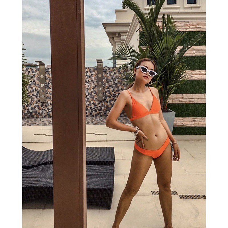 [ MẪU HOT+ FEEDBACK]Bikini neon hai mảnh cổ v sexy