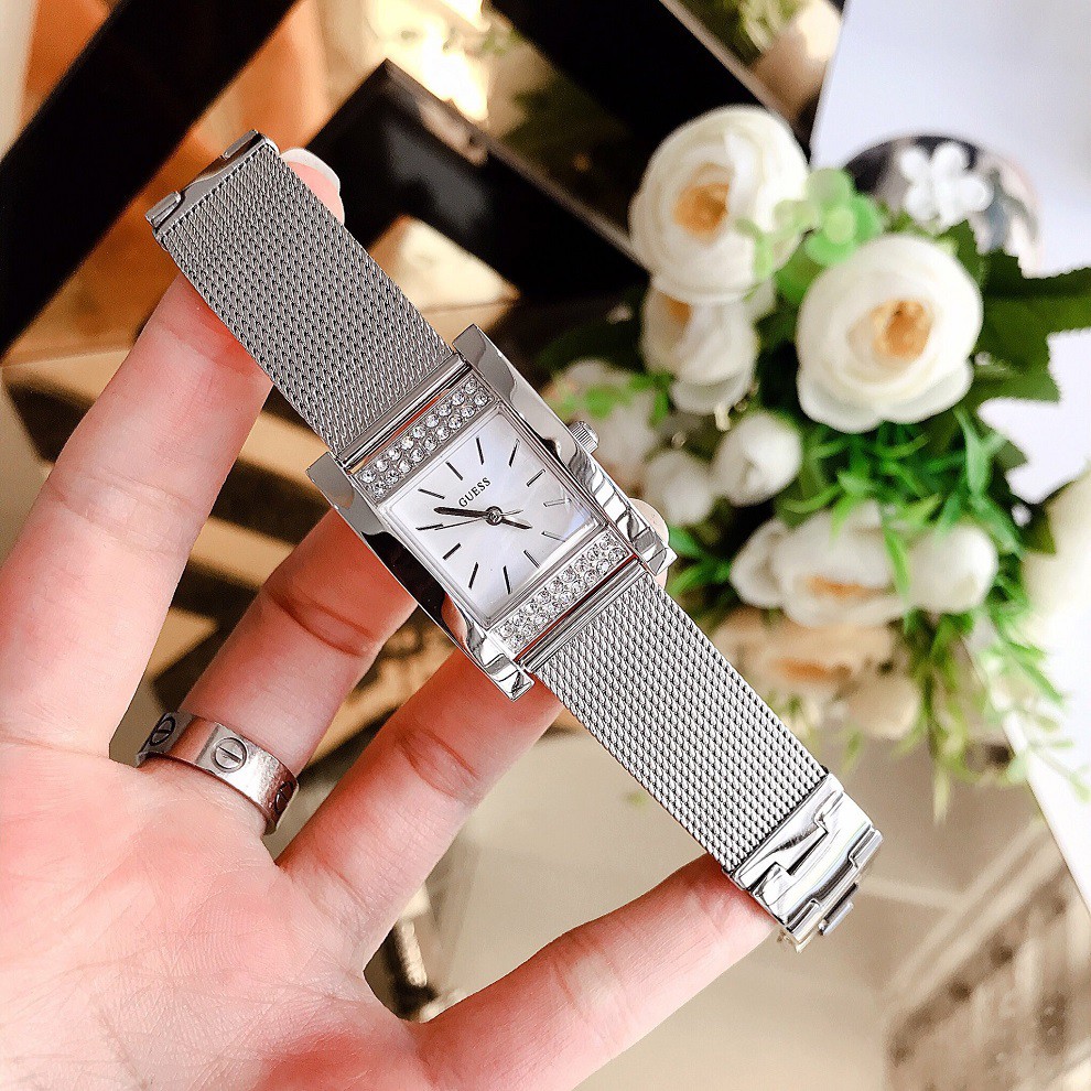 Đồng Hồ Nữ Guess Timeless Shine Crystal Mesh U0127L1