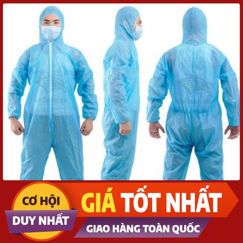 [Giá Sập Sàn] [HOT] Áo liền quần bảo hộ chống dịch kèm mũ găng tay giày khẩu trang Hàng cao cấp