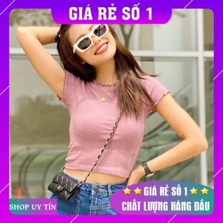 🍁🍁 áo croptop nhún gân tăm