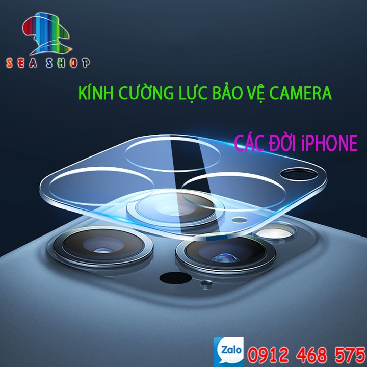 Kính bảo vệ Camera iPhone-Kính Cường lực 9D Full màn-Chống vân tay-iP 6s Plus, 7, 8Plus, XS Max, XS Max,11 Pro Max, iP12