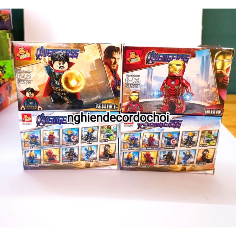 LEGO Avengerss siêu anh hùng, Combo 10 hộp lego cam kết đẹp như hình.