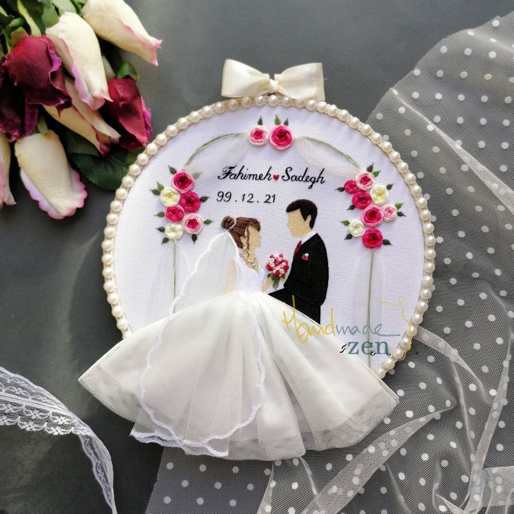 DIY bộ KIT thêu tay kỉ niệm TÌNH YÊU quà tặng tự làm valentine Love decor trang trí nhà / tiệc ZEN HANDMADE đám cưới