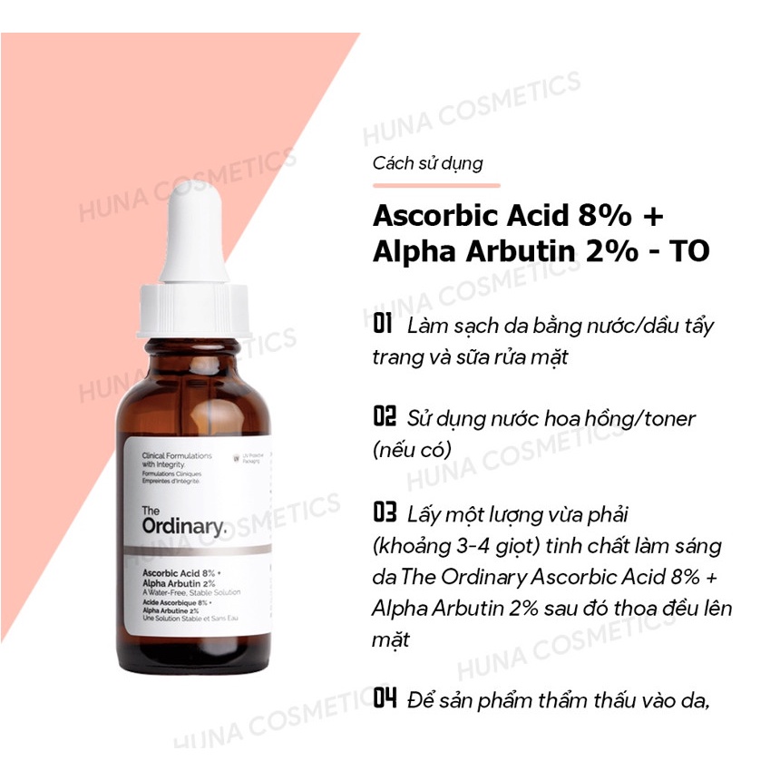 [AUTH]  Serum sáng da Ascorbic Acid 8% + Alpha Arbutin 2% - The Ordinary