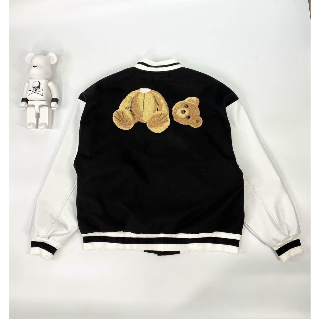 Áo Khoác Bomber Nam Nữ Thu Đông 2022, Áo Jacket Cúc Bấm Tay Trắng Mùa Đông In Chữ - AK27