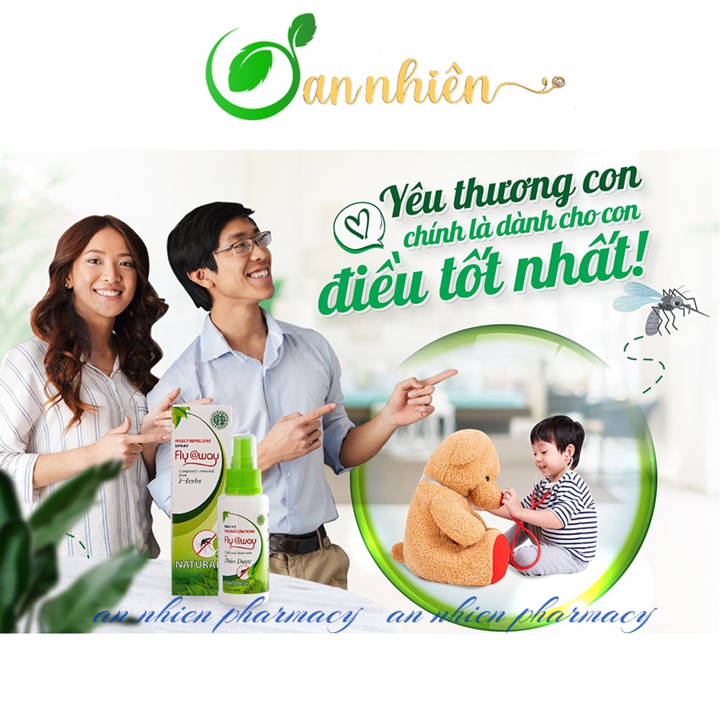 Bình xịt xua đuổi côn trùng thảo dược Fly @way